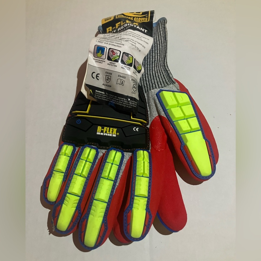 Men’s Ringers Nitrile cut resistant work gloves style#065 Sz xl
